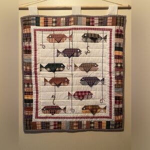 Patchwork Quilted Fish Wall Hanging